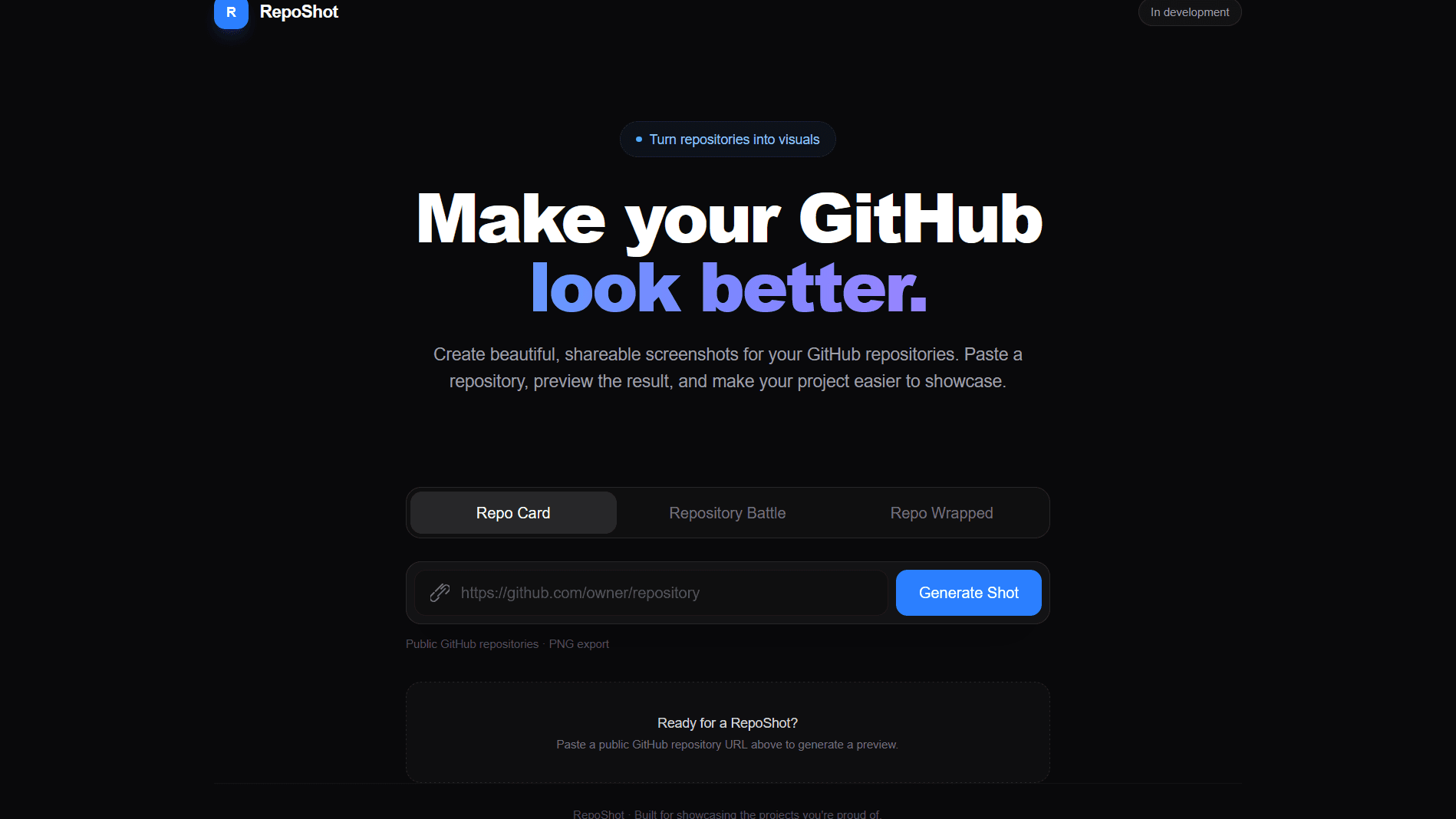 RepoShot project preview
